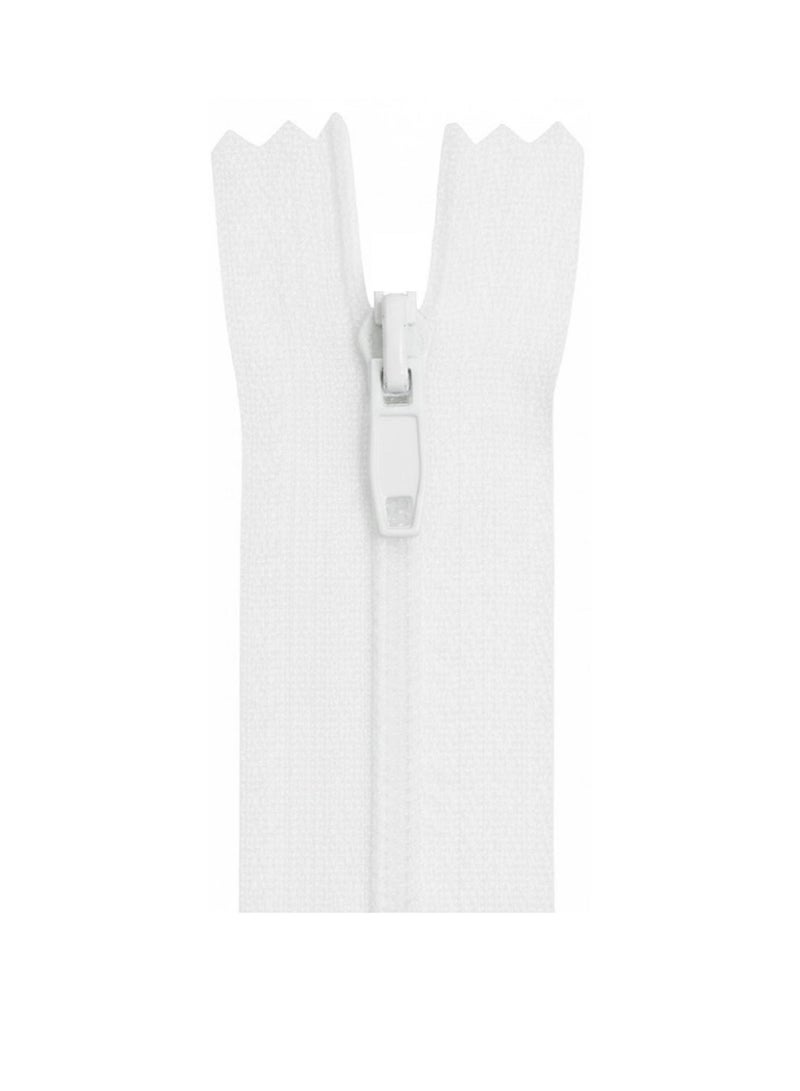 Set of 10 Spiral Zippers 24 cm Nylon Self locking White - Image 4